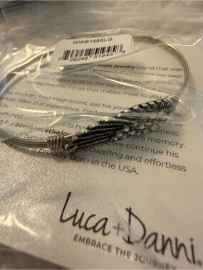 Luca + Danni Silver Feather Cuff Bracelet